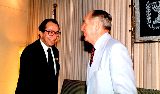 Ed meeting the President of Israel