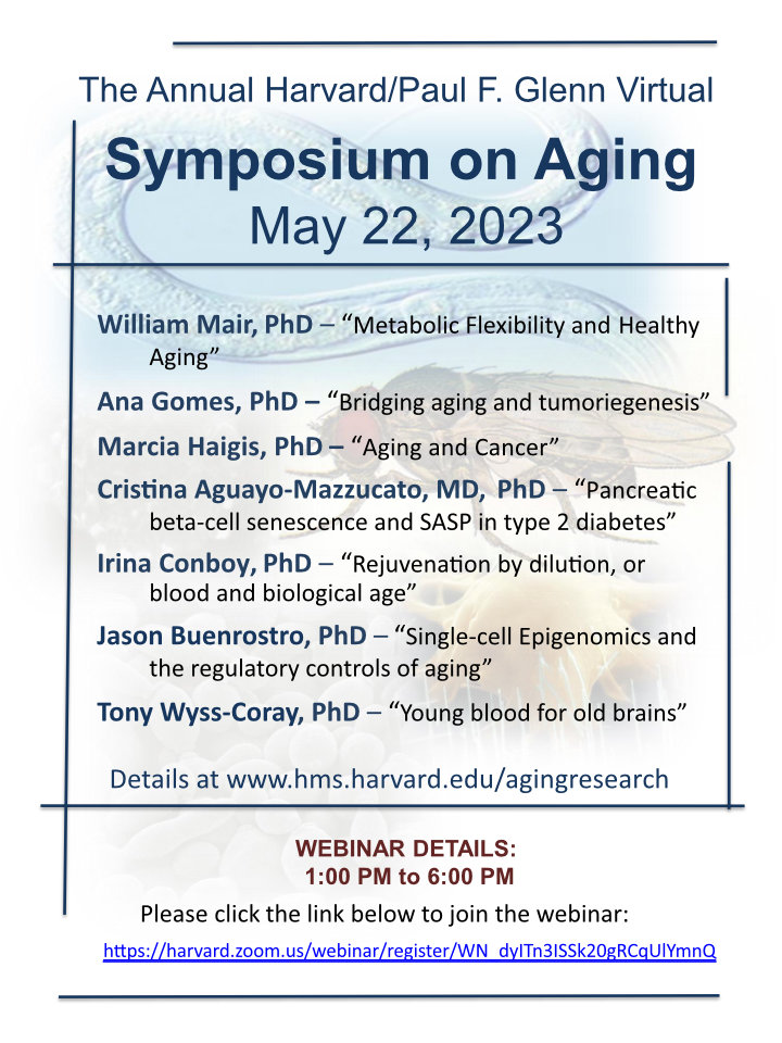 The 2023 Harvard/Glenn Symposium on Aging
