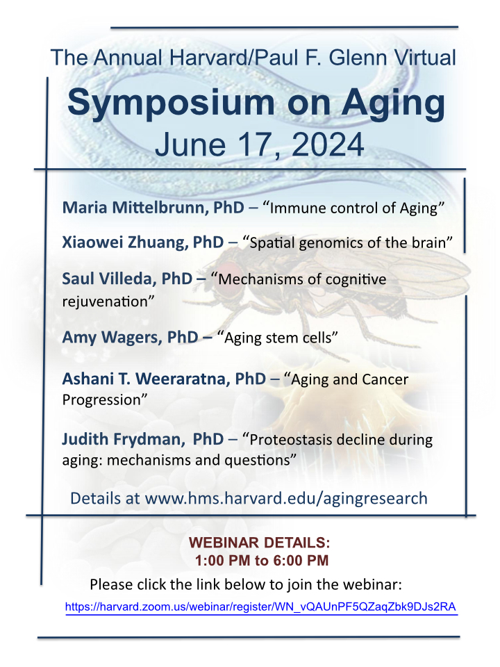 The 2024 Harvard/Glenn Symposium on Aging