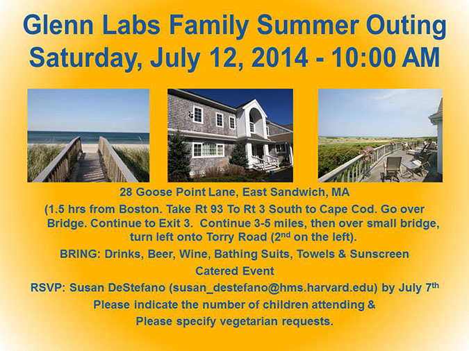 Paul F. Glenn Center for Biology of Aging Research Family Summer Outing, Saturday, July 12, 2014